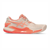 【asics 亞瑟士】GEL-Resolution 9 女 網球鞋 運動 比賽 穩定 澳網配色 粉橘(1042A208-700)