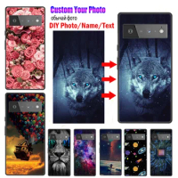 For Google Pixel 6 Pro Silicone Case Pixel6 7 Customized Photo Name Covers For Pixel 6A Phone Cases DIY Picture Pixel7 TPU Black