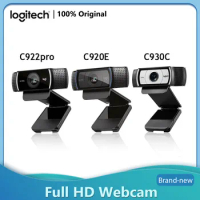New Original Logitech C922 Pro Stream Webcam C920E C930C 1080P Camera for HD Video Calling Streaming Recording 720P at 60Fps