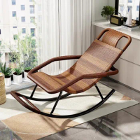 Rattan Back Garden Chairs Long Rocking Comfortable Upholstery Pilow Garden Chairs Nordic Design Giardino Arredo Patio Furnitures