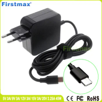 45W type c USB-C ac power adapter laptop charger For HP Spectre 13t-v100 13t-w000 13-v000 13-v100 x360 Convertible PC EU plug