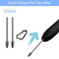 2pcs Tablet Pencil Nib Wear Resistant Replacable Stylus Tip Titanium Alloy Silver For Samsung Galaxy Tab S6 S7 S8 S9 S23 Note 1