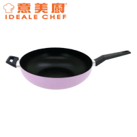 意美廚 IC22232W LAVENDER 陶瓷易潔單柄炒鍋 32 x 9cm / 5.2L 粉紫色 香港行貨 