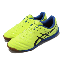 Asics 足球鞋 Calcetto WD 8 2E 寬楦 男鞋 亞瑟士 膠底 室內場 運動 螢光黃 黑 1113A011750