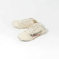 Sepatu BALENCIAGA PARIS GRAFFITI SPRAY BLACK CREAM MULES SNEAKER 100% ORIGINAL 39