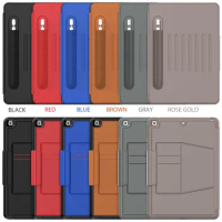 Flip Magnetic Card Leather Shockproof cover with rechargeable Pen slot Kickstand case for Apple Ipad 10.2 ipad7 ipad8 ipad 9th