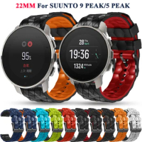 Replacement 22mm Silicone Smart Watch Straps For Suunto 5 Peak Breathable Watchband Suunto 9 Peak Wristband Bracelet Accessories