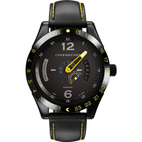 Chronovisor Watch 格樂威治 PIONEER系列 獨立三針機械腕錶-43mm黃x黑 CVNM6102-L-YE