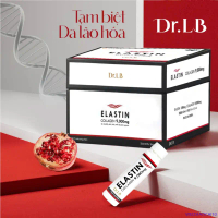 Elastin collagen 9000mg Dr.LB Căng Bóng Da, Giảm Nếp Nhăn, Ngăn Lão Hóa hộp 30 ống Chính Hãng Hàn Qu