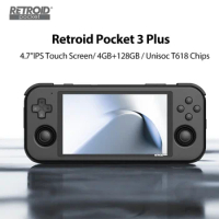 Retroid Pocket 3 Plus 4GB 128GB 4.7Inch 750*1334 Touch Screen Android Handheld Game Console WiFi5G BT5.0 4500mAh Fast Charging