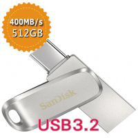 SanDisk 晟碟 Ultra Luxe USB Type-C 512G 雙用隨身碟(平行輸入)