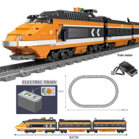 City Train Power Function High-tech Building Block Bricks DIY Tech Toys For Children 98223 98227 98224 Train Set Leduo