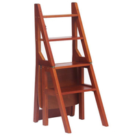 美式兩用樓梯椅人字梯椅子實木摺疊梯凳室內家用多功能3梯子4步梯 雙十一購物節