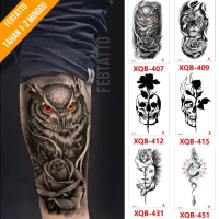 Tato Temporer Ukuran 21cmx11cm Motif Aesthetic Tatto Temporary Stiker Tato Halal Grosir Tato air XQB