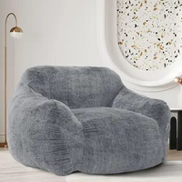 Homguava Giant Bean Bag Chair,Bean Bag Sofa Chair with Armrests, Bean Bag Couch Stuffed High-Density Foam, Plush Lazy Sofa