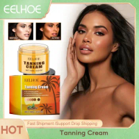 EELHOE Self Tan Cream Sunbed Tanning Accelerator Tan Booster Body Bronzer Cream Intensive Tanning Gel Shine Brown Tanning Cream