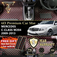 Top Carpet MERCEDES C-CLASS W204 ( 2009 - 2013 ) C200 6D PU Leather Car Carpet VIP Car Mat Floor Mat