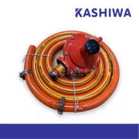 Pegshop168  Kashiwa / Lucky flame หัวปรับแรงดันต่ำ+สายแก๊ส 1.5 ม.+กิ๊บล็อค หัวปรับพร้อมสาย หัวปรับเต