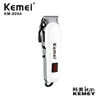 Kemei KM-809A Wide Voltage LCD Rechargeable Cordless Salon Professional Electric Hair Clipper