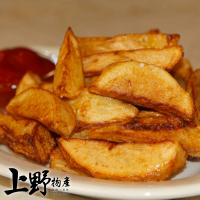 【上野物產】美國進口 新鮮馬鈴薯 現切帶皮薯條 辣味x3包(250g±10%/包 燒烤/火鍋)