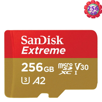 SanDisk 256GB 256G microSD【190MB/s Extreme】microSDXC micro SD SDXC 4K U3 A2手機記憶卡【序號MOM100 現折$100】