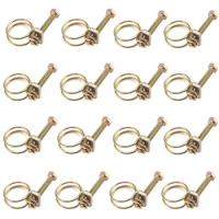 50PCS 12MM Hose Clamp Adjustable Pipe Clamp Double Wire Hose Clip Clamp Plumbing Fastener
