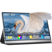 UPERFECT True Portable Monitor 4K 15.6 inch 3840x2160 UHD HDR 99% NTSC 400cd/㎡ IPS FreeSync Speaker Eye Care Travel Game Display