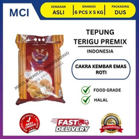 CAKRA KEMBAR EMAS ROTI / TEPUNG TERIGU ROTI CAKRA KEMBAR EMAS 5 KG - 1 DUS 6 PCS