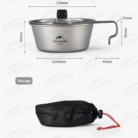 TITANIUM BOWL PANCI / MANGKUK CAMPING ULTRALIGHT NATUREHIKE NH22CJ001 - 350 ML