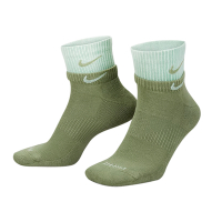 Nike 襪子 Everyday Plus Socks 男女款 森林綠 雙層次 羅紋 長襪 高筒襪 DH4058-334