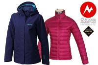 【【蘋果戶外】】marmot 零碼出清 美國 女限量款 Palisades GORE-TEX 可拆式兩件式風雨衣 內層700 fill downtek 輕薄保暖羽絨 35870 藍