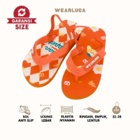 WEARLUCA Riley Croissant Terracota - Sandal Jepit Anak Laki laki Perempuan Bertali