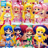 Bandai Figuarts Qposket Sailor Moon Cosmos Tsukino Usagi Eternal Sailor Moon Anime Action Figures Model Desktop Ornaments Gift