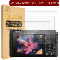 Mr.Shield [3-Pack] Screen Protector For Sony Alpha ZV-E10 ZVE10 Camera [Tempered Glass] [Japan Glass with 9H Hardness]
