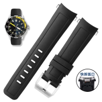 For IWC Universal Meter Aquatimer Ocean Hour Meter IW356802/376705 Quick Release Rubber Watch Strap Bracelet Watchband 22mm