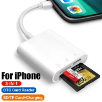 Lightning to SD Card Reader For iPhone 12 11 13 14 15 Pro Max Memory Card Adapter Camera SD Card Adapter For iPhone iPad MacBook