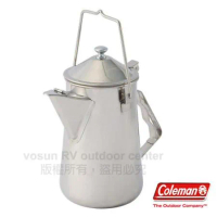 【美國 Coleman】新款美式_經典復古式不鏽鋼火爐茶壺/CM-26788