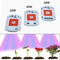 Full Spectrum COB LED Grow Light Lamp Chip50W 30W 20W 220V 110V Grow Led Chip For Plants Greenhouse Grow Tent