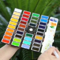 36/48 Color Professional Superior Solid Watercolor Paint Set With