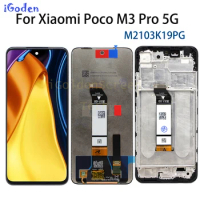 IPS 6.5" For Xiaomi Poco M3 Pro 5G Dispaly With Frame M2103K19PG Touch Panel Screen Assembly Tela For Poco M3 Pro 5G LCD