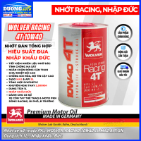 Nhớt xe số Wolver Racing 10W40 SL MA2 1L (Synthetic), Wolver racing 10W40, Nhập khẩu Đức ( Made in G