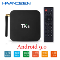 Android 9.0 TV Box TX6 4GB 64GB 5.8G Wifi Allwinner H6 Quad Core USD3.0 BT4.2 4K Google Play Youtube Set Top Box TX6 Netflix Med