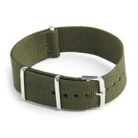 Watch Strap Band Military Army Nylon Canvas Divers G10 Mens Colour:Army Green Width:18mm