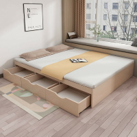 無床頭床體儲物床無靠背床箱儲物榻榻米床小戶型床傢用高箱收納