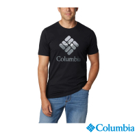 【Columbia 哥倫比亞】男款-M Rapid Ridge™LOGO有機棉短袖上衣-黑色(UAM04030BK/IS)