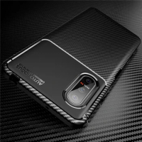 Luxury Carbon Fiber Texture Shockproof Phone Case For SONY Xperia 5 II 10 III 1 IV Soft TPU Silicone Protective Back Cover