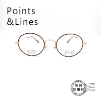 ◆明美鐘錶眼鏡◆Points&Lines/PC-3006-01/玳瑁X金色鏡腳/鈦金屬/日本手工鏡框