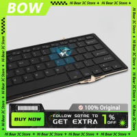 BOW Folding Keyboard Bluetooth Wireless RGB Light Customizate Foldable Bluetooth Keyboard Pc Gamer Accessories for Office Mac