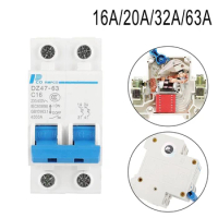 Smart Home DC Circuit Breaker PV Solar 16-63A 400V AC 2 Poles MCB Solar Charge Controller Wireless Remote Control Switch