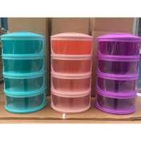 Tudung Saji Modern 4 Susun Warna Multilayer Rak Penyimpanan Makanan Lauk Bahan Berkualitas Anti Pana